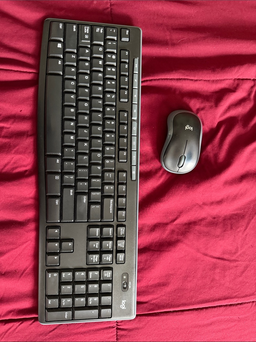 Logi Wireless Keyboard and Mouse Set — Black